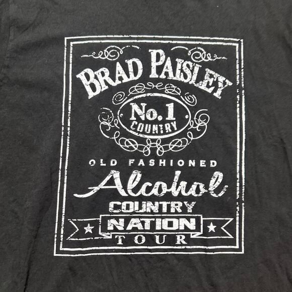Brad Paisley Jack Daniels Alcohol Tee Mens 2XL Black Comedy Beer Band Tour Shirt - Picture 4 of 7